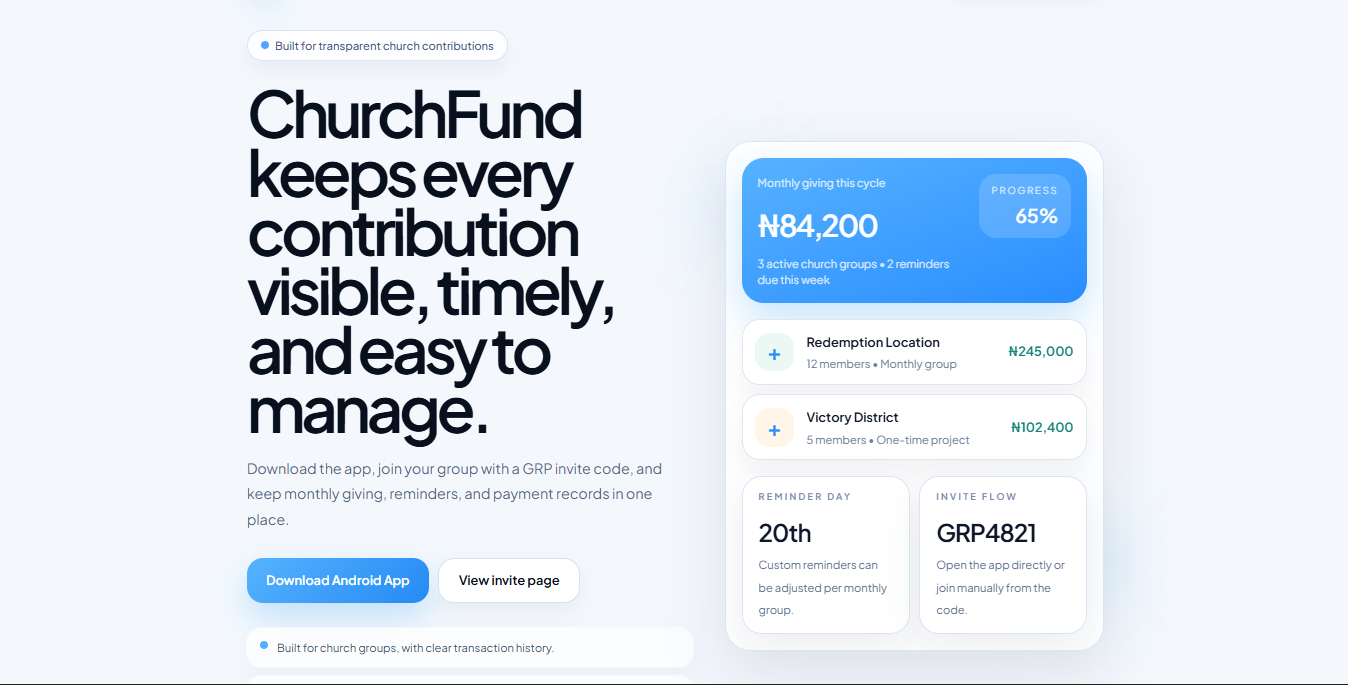 ChurchFund Preview