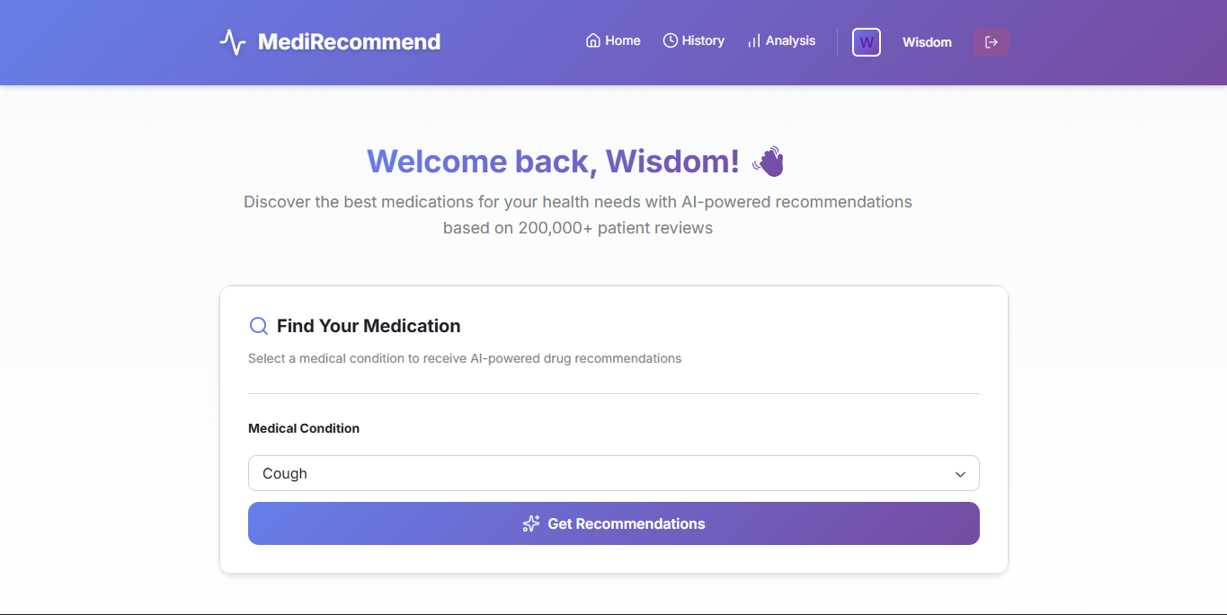 MediRecommend Preview
